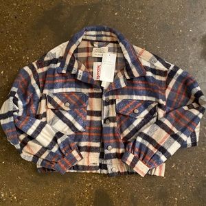Cropped Flannel Shacket